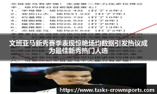 文班亚马新秀赛季表现惊艳场均数据引发热议成为最佳新秀热门人选